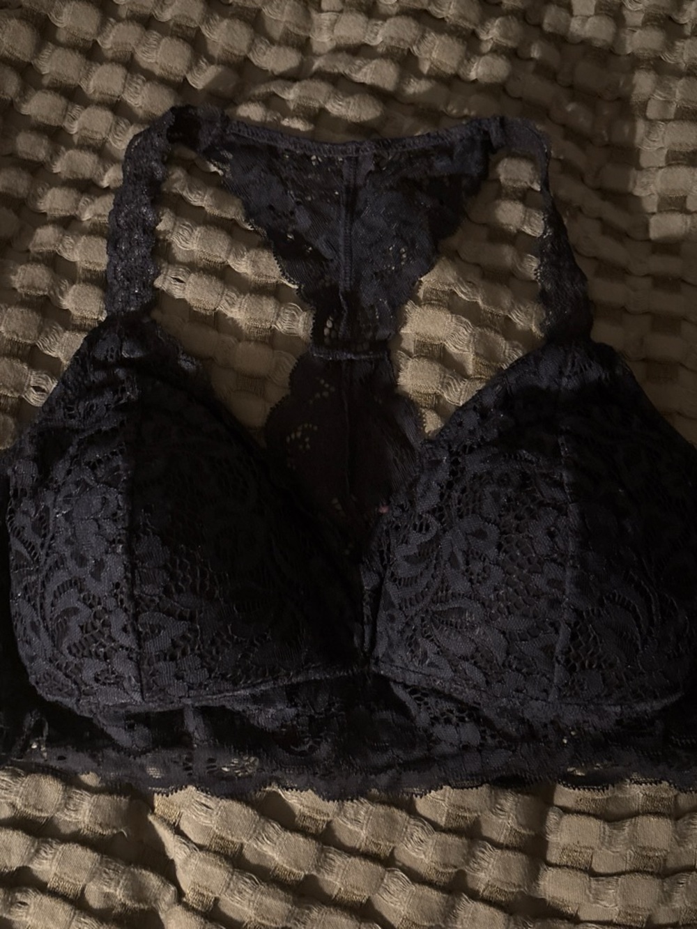 Xhilaration Black Lace Racerback Bralette